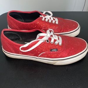 Red Glitter Vans